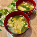 2880naaao's cooksnap of when they made 間引きした発芽ほうれん草のかきたま汁.