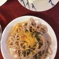 caruga's cooksnap of when they made 大人の贅沢高級割烹の味になるカラスミ蕎麦.