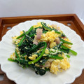 まこさんど's cooksnap of when they made ほうれん草ベーコンの卵炒め♪.