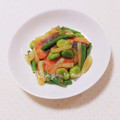 まあまま☆0403's cooksnap of when they made 〈くらし薬膳〉鮭とそら豆のカレー炒め.