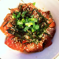 ˚✧₊⁎ゆう˚✧₊⁎'s cooksnap of when they made マグロの漬け丼♪マグロどんぶり.