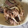 ユカtoマオマオ's cooksnap of when they made 豚こましょうが焼☆もやしにんにくソテー.