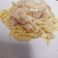 きょとん's cooksnap of when they made 簡単！本格的なカルボナーラ、わたしんち。.
