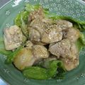 由芽15's cooksnap of when they made 鶏もも肉＆レタス☆中華炒め.