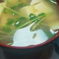 あゆたっくん's cooksnap of when they made 卵豆腐☆の味噌汁♪卵豆腐のつるつるが美味.