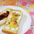 ふうはっちゃん's cooksnap of when they made トーストバリエ＠クリームチーズ＆黒砂糖.