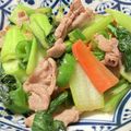 クックM6DK2O☆'s cooksnap of when they made 豚こまとチンゲン菜のごま油炒め.