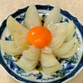 あい♪らんど's cooksnap of when they made 花咲く♪新たまねぎの黄身じょうゆかけ.