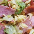 ヤアマアコ's cooksnap of when they made ロメインレタスとベーコン卵炒め.