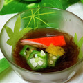 mielle's cooksnap of when they made もずくと胡瓜とオクラの和え物.
