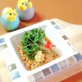 Newチヨコっと♪'s cooksnap of when they made ブロスプ生姜納豆(･ω･)☆.
