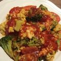 Yokchina's cooksnap of when they made トマトと卵のチリソース炒め.
