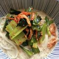 北京パンダ's cooksnap of when they made ほぼ5分で完成！冷やし豆乳豚キムチうどん.