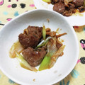 ﾁｲﾁｬﾝﾏﾏ's cooksnap of when they made 鶏団子とネギの焼肉のたれ炒め♥.