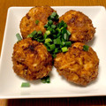 揚げ物love's cooksnap of when they made こんがり＊豚ひき肉と竹の子のつくね揚げ.
