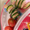 さきさ☆'s cooksnap of when they made 弁当に♬薄切りきゅうりと魚にソ串.