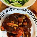 Erry_k's cooksnap of when they made 余ったハヤシライスで♪煮込みハンバーグ.