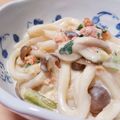 yukoko☆'s cooksnap of when they made サーモンとキノコのクリームうどん.