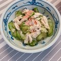 しゅい6's cooksnap of when they made ささみ、胡瓜、カニカマの酢の物.