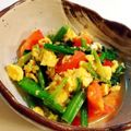 クックVNZV99☆'s cooksnap of when they made 女子が喜ぶ♪トマトと法蓮草の玉子炒め☆.