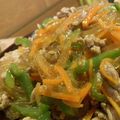 ネムサマ's cooksnap of when they made 葛きりと豚こまのチャプチエ.