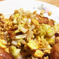 ナミダ猫's cooksnap of when they made 菜の花と稲荷あげの卵炒め.