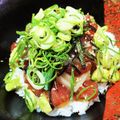 はるんちぃ's cooksnap of when they made アボカドとまぐろのづけ丼.