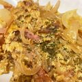 ☆あさ's cooksnap of when they made 新玉ねぎとベーコン＆たまご.