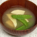 yummy?'s cooksnap of when they made 筍と絹さやの味噌汁.