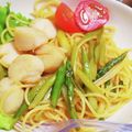 MIKE©'s cooksnap of when they made ホタテとアスパラのレモン風味パスタ.