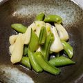 ゆーゅ☆'s cooksnap of when they made スナップえんどうと油揚げの煮物.