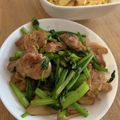 ポメちょん's cooksnap of when they made アスパラ菜と鶏モモのごちそう炒め.