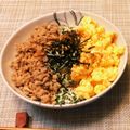 クッkuu☆'s cooksnap of when they made 春弁当★三色そぼろ丼★しっとりジューシー.