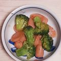 アクセル☆'s cooksnap of when they made ブロッコリーとお魚ソーセージのオイマヨ.