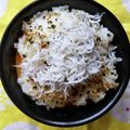 花時計咲いた's cooksnap of when they made しらす干しふりかけご飯☝火を使わない丼♥.