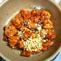 minoriyasu's cooksnap of when they made 黒にんにくの旨辛ヤンニョムチキン♪.