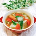 Satoco❋'s cooksnap of when they made 冷凍しゅうまいで！野菜たっぷりスープ☆.
