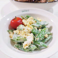 ☆はなちゃん☆☆'s cooksnap of when they made スナップエンドウと入り卵のゴママヨ和え♪.