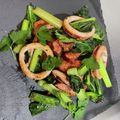 うずら's cooksnap of when they made 小松菜とエビ・ベーコンのガーリックソテー.