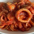 しまくまこ's cooksnap of when they made 海老とイカのトマトソースパスタ.