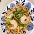 まゆこ♡'s cooksnap of when they made 簡単♡ぷりぷり海老と明太子の和風パスタ.
