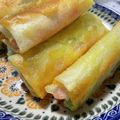 Faiza's cooksnap of when they made かにかま春巻き.