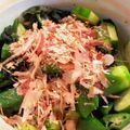 おまさりゅう's cooksnap of when they made 簡単！オクラとキュウリとわかめのサラダ♪.