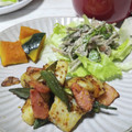 zakkiiM's cooksnap of when they made 揚げ里芋とベーコンの粒マスタード炒め.