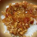 リラシャン's cooksnap of when they made ミートソースかけごはん❤.