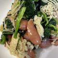 67luna's cooksnap of when they made 簡単♡ほうれん草ベーコン茸のバタポン炒め.