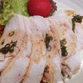akiyuママ's cooksnap of when they made 焼肉のタレで旨楽☆レンジ蒸し鶏でよだれ鶏.