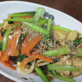 ワタまさちゃん's cooksnap of when they made 10分✿鶏ささみの野菜たっぷり照り焼き✿.