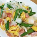 山ばあば's cooksnap of when they made ベーコンとスナップえんどうの卵炒め.