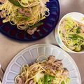 みゃみゃごと's cooksnap of when they made めんつゆで、キャベツと豚バラの和風パスタ.